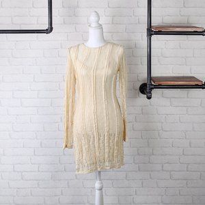 Kimchi Blue Urban Outfitters Boho Lace Dress Cream